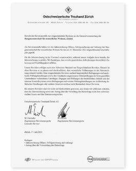  Baugenossenschaft für neuzeitliches Wohnen - Geschäftsbericht 2022